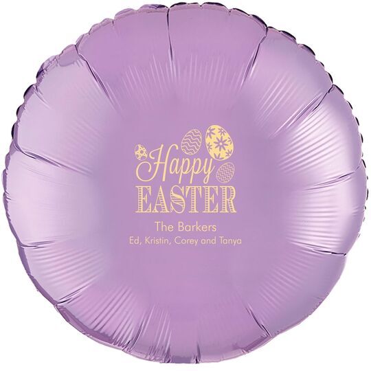 Happy Easter Eggs Mylar Balloons